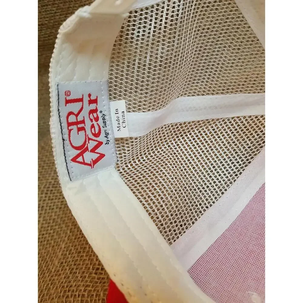 Carolina Cooker Agri Wear Red‎ and White Mesh Snapback Truckers/Baseball Hat EUC